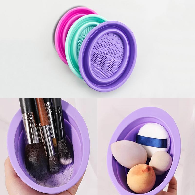 Beauty Makeup Kit - Yumuşak Silikon Makyaj Fırça Temizleyici Katlanır