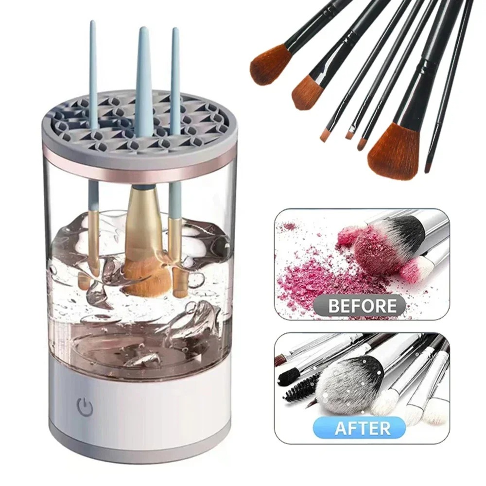 Beauty Makeup Fashion - Otomatik Elektrikli Makyaj Fırçası Temizleyici USB