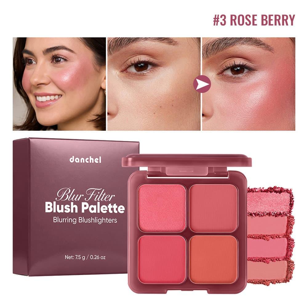 Beauty Flower Makeup - Brand Matte Four Palace Grid Blush