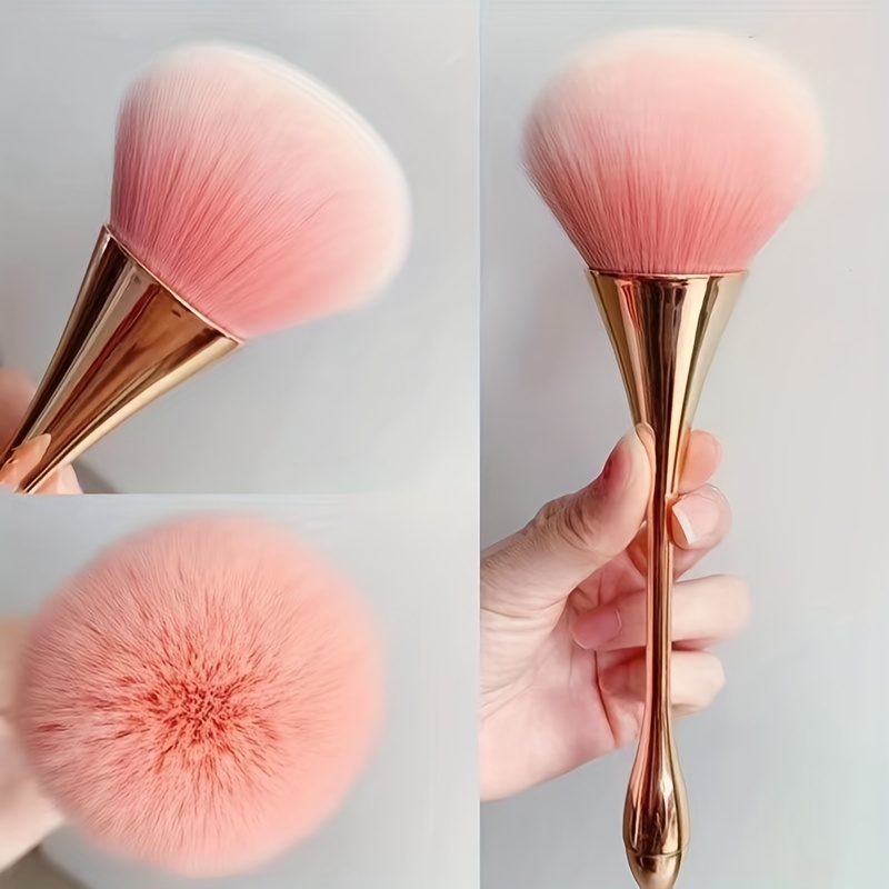 Beauty Flower Makeup - Gül Altın Fan Makyaj Fırçası, Kozmetik