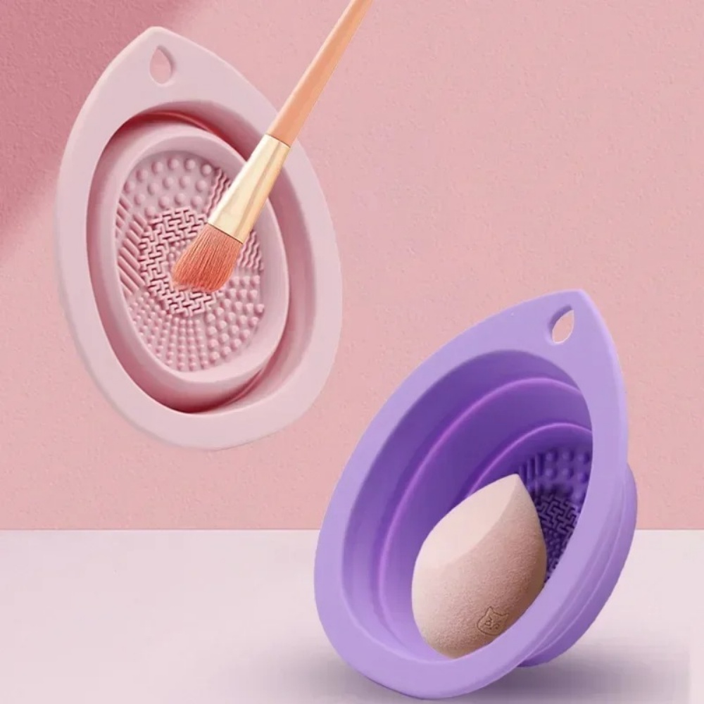 Beauty Makeup Fashion - Silikon Makyaj Fırçası Temizleme Kasesi Katlanabilir