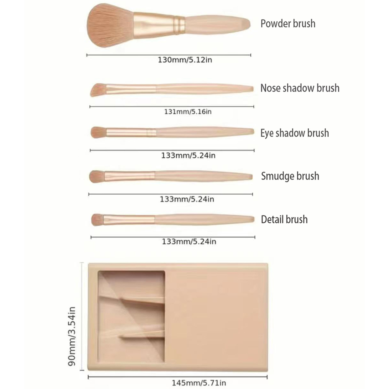5 adet Kozmetik Fırça Seti Ayn - Beauty Makeup Kit incelemesi ve fiyatı